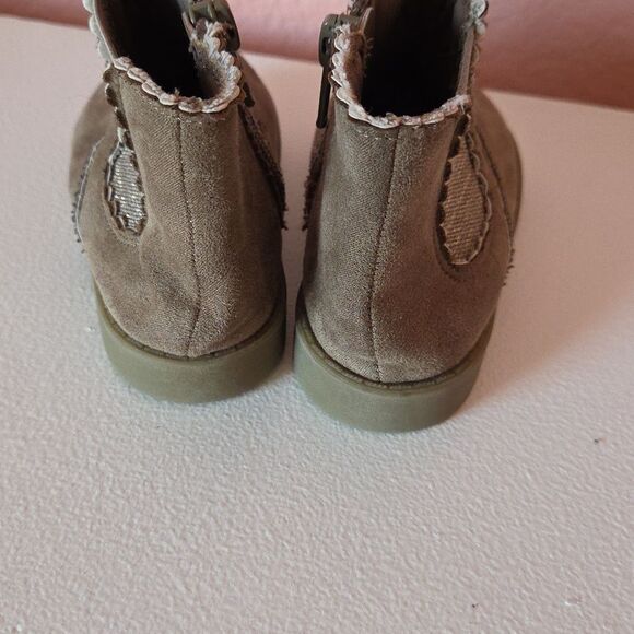 Garanimals Size 4 Tan/Brown Infant Baby Little Girls Toddler Boots Zip Up - Picture 4 of 6